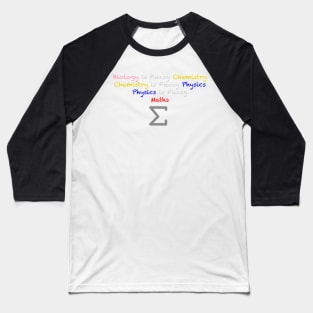 Physics is fuzzy Maths Baseball T-Shirt